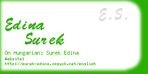 edina surek business card